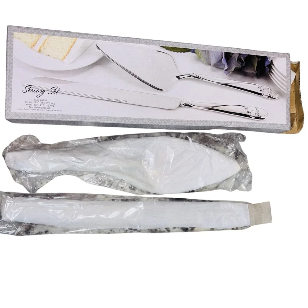 Silver Plated‎ Wedding Cake Serving Set Graceful Heart Hortense Hewitt